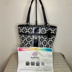 Coach Chelsea Heritage Stripe Signature Tote - Like New